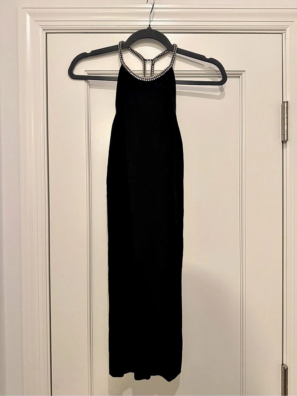 Lara Konti Black Chain Detail Mini Dress Size Small Like New